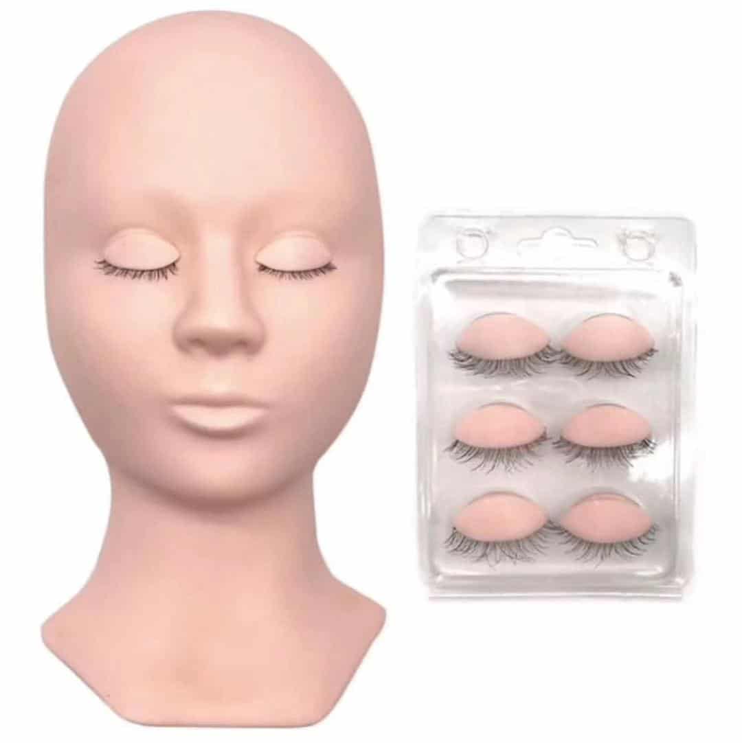 removable eyelids mannequin head for eyelash extension