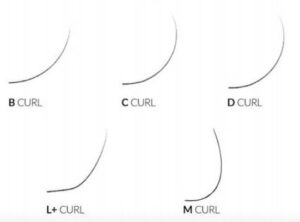 lash extension curls