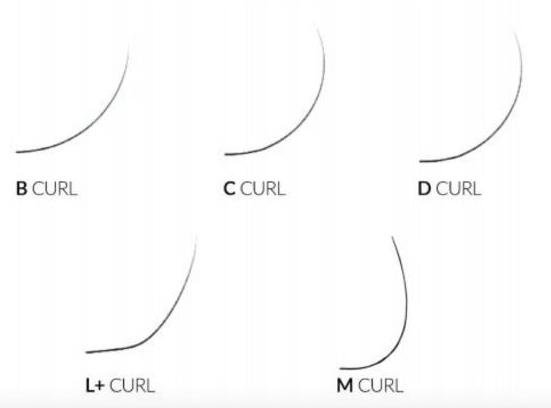 lash extension curls