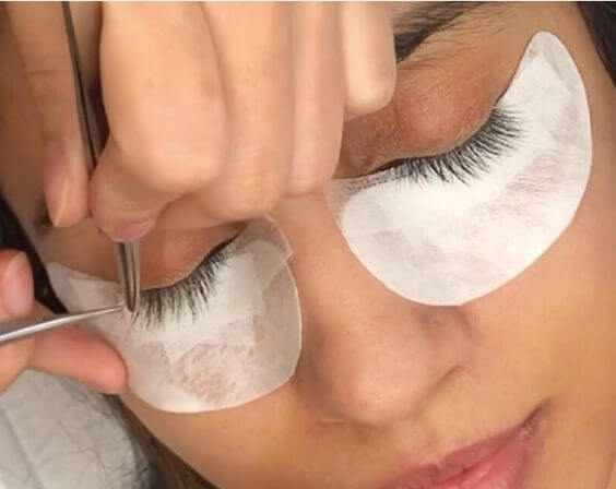 classic eyelash extension process